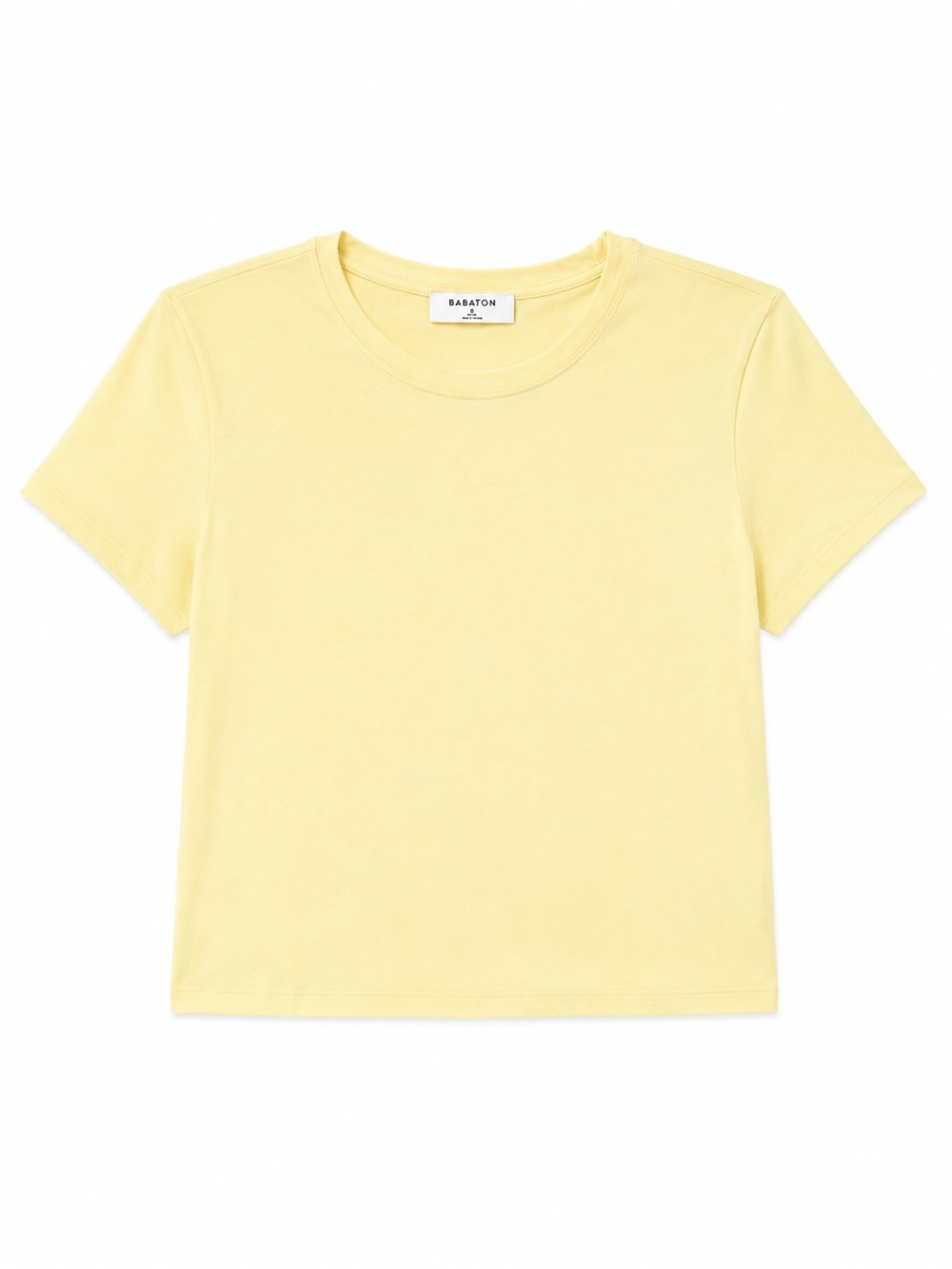 Babaton by Aritzia Softest Yellow Crew Neck Everyday T-Shirt Size XS Rayon Blend